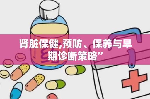 肾脏保健,预防、保养与早期诊断策略”