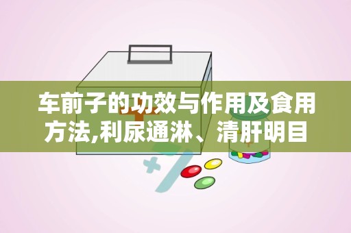 车前子的功效与作用及食用方法,利尿通淋、清肝明目，中医养生佳品
