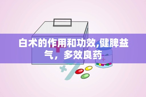 白术的作用和功效,健脾益气，多效良药