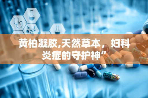 黄柏凝胶,天然草本，妇科炎症的守护神”