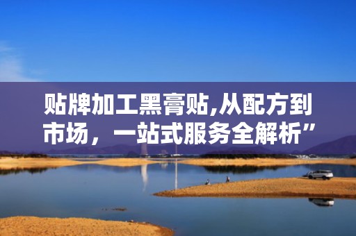 贴牌加工黑膏贴,从配方到市场，一站式服务全解析”
