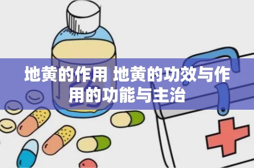 地黄的作用 地黄的功效与作用的功能与主治