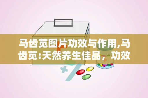 马齿苋图片功效与作用,马齿苋:天然养生佳品，功效与作用让你惊叹!